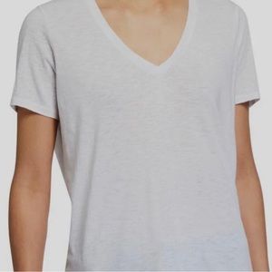 Zadig & Voltaire White V-Neck T-Shirt Small